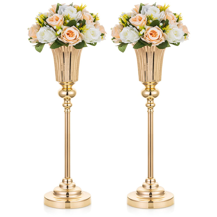 2 Stücke 54.6cm Höhe Metall Hochzeit Mittelstücke Vase, Metall Trompete Vase, Strasse Führen für Hoc