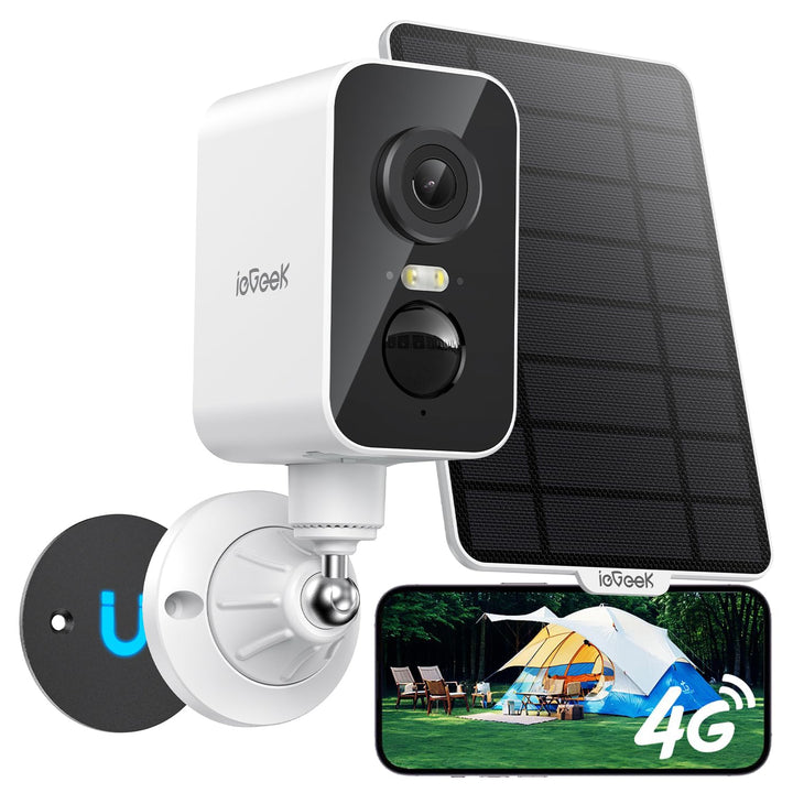 ieGeek Tragbare 4G Überwachungskamera mit SIM Karte, Magnetische Sicherheitskamera für Reisen ohne W