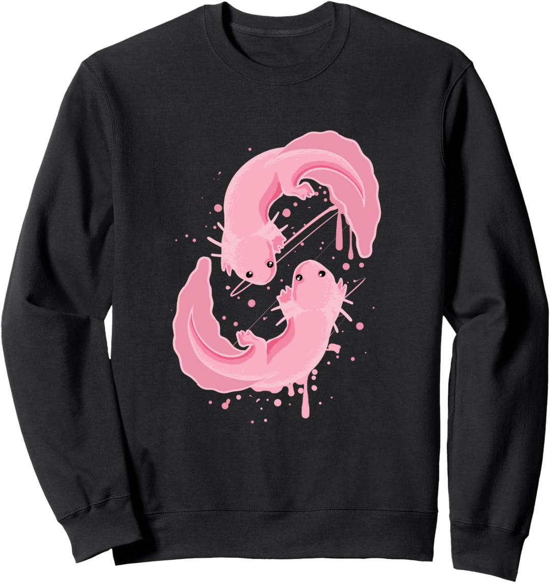 Axolotl Yin Yang Salamander Geschenk Sweatshirt