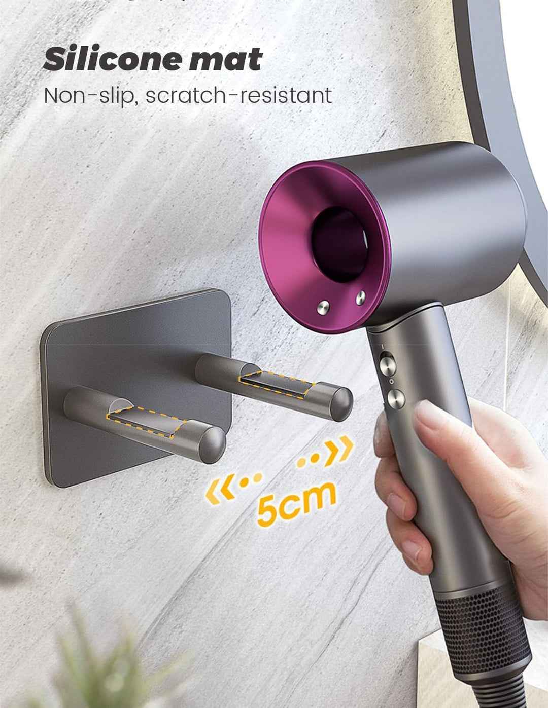 föhn Halterung kompatibel mit Dyson, fön Halterung ohne Bohren kompatibel mit Dyson, wandhalterung k