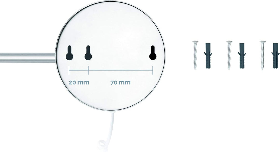 Libaro LED Kosmetikspiegel Modena Vergrösserungsspiegel 360° Schminkspiegel mit Wandmontage und Dimm