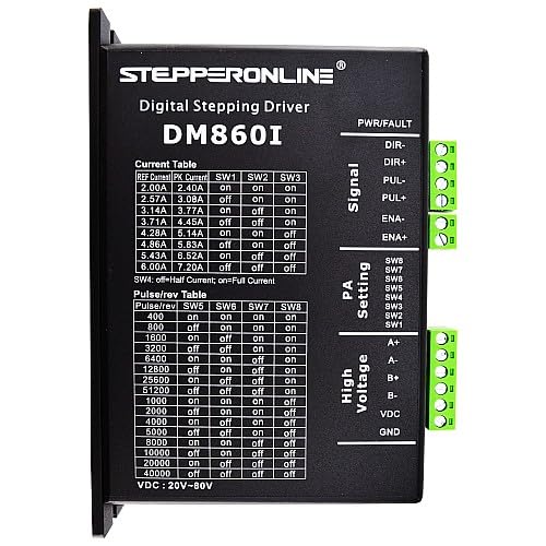 STEPPERONLINE 1 Achse Schrittmotor CNC Kit 8Nm 6A Nema 34 Schrittmotor & Treiber 2,4-7,2A 20-80VDC &