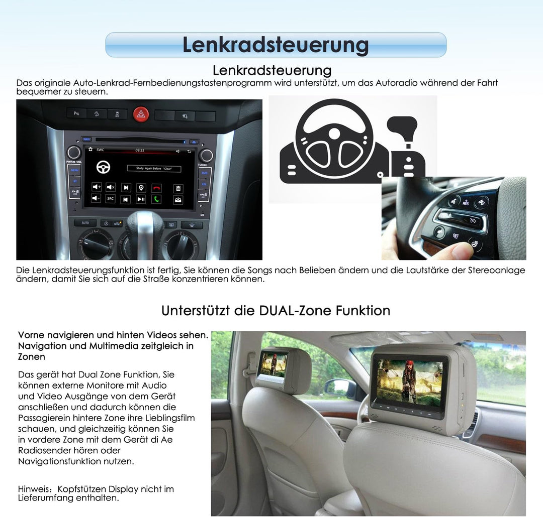 7 Zoll 2 Din Autolink Autoradio DVD CD Player GPS Navigation FM AM Radio Bluetooth USB SD Für Opel A