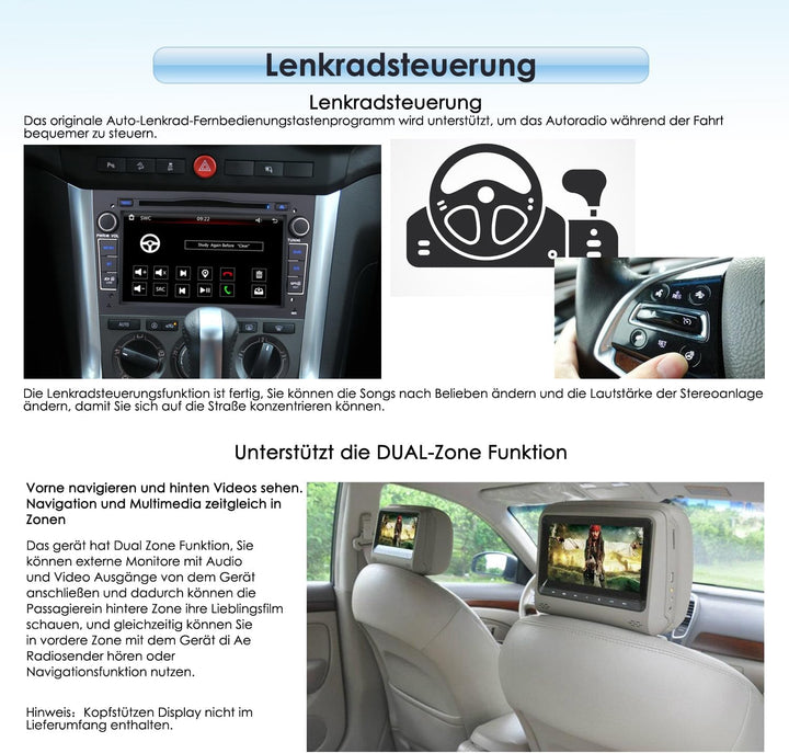 7 Zoll 2 Din Autolink Autoradio DVD CD Player GPS Navigation FM AM Radio Bluetooth USB SD Für Opel A