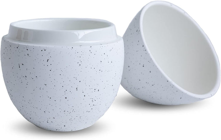 Cooee Design Bonbonniere aus Keramik in der Farbe White-Shell Handgefertigt, Masse: 10cm x 10cm x 18