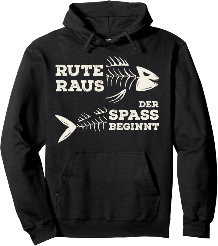 Lustiges Angeln Rute Raus Der Spass Beginnt Angler Geschenk Pullover Hoodie