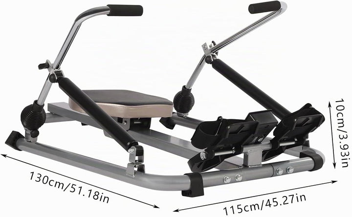 Rudergerät für Zuhause, Vertikale Aufbewahrung, Hydraulisches Fitness-Rudergerät, Verstellbarer Wide