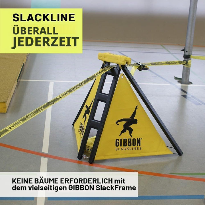 Gibbon Slacklines Slackframe, pulverbeschichtetes Metallgestell, Slackline-Gerüst für Slacklinen ohn