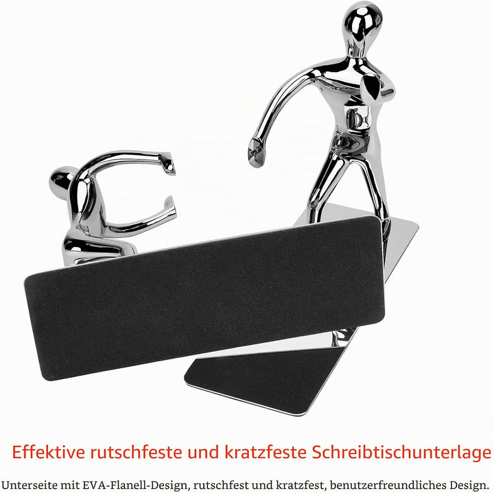 MerryNine Robuste Kung-Fu-Mann-Buchstützen aus Edelstahl, Buchstütze aus Edelstahl, kreativer Buchsc