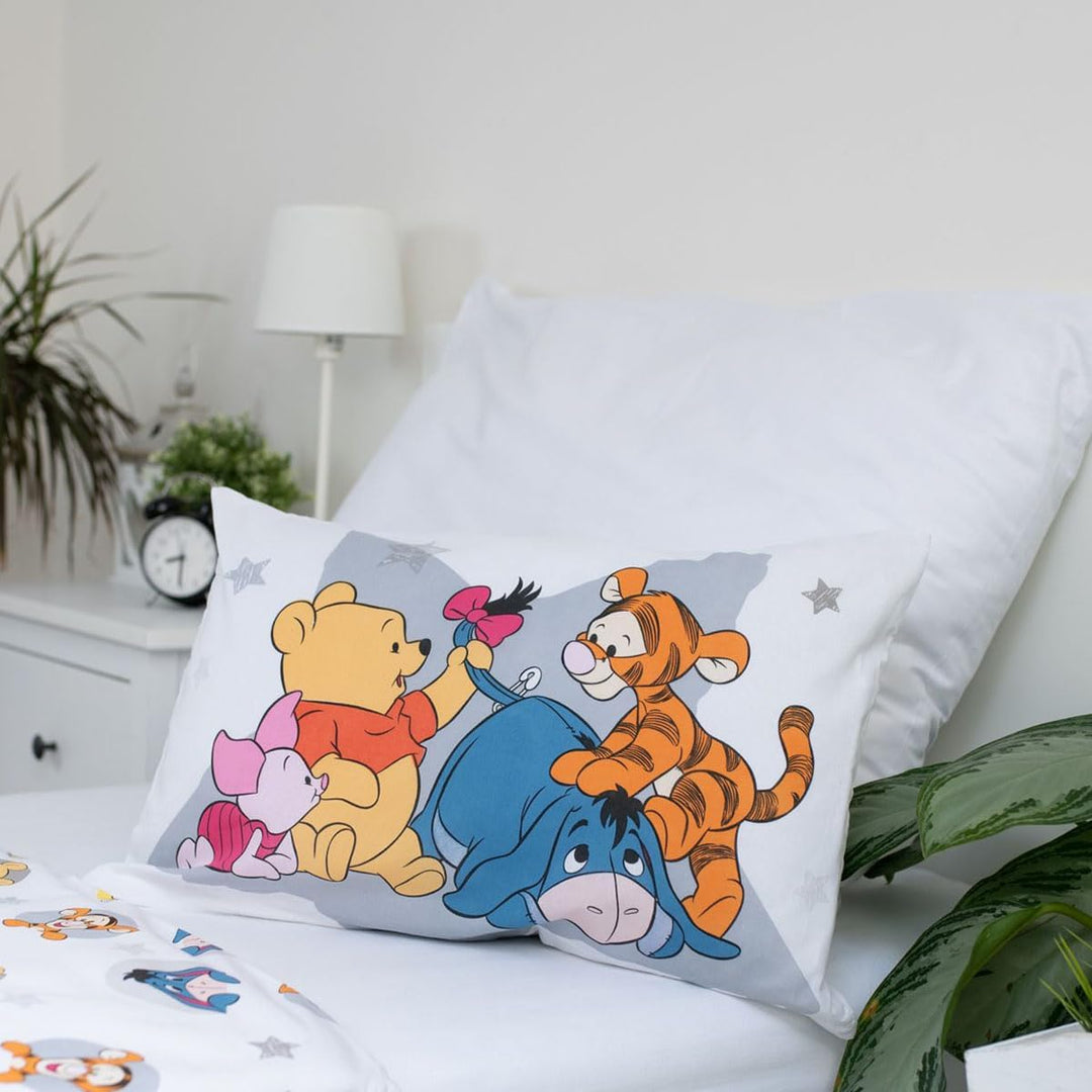 Jerry Fabrics Bettwäsche Winnie Puuh und seine Freunde für Babys oder kleines Bett, wendbarer Bettbe