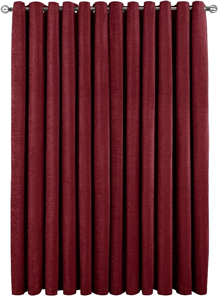 Sleepdown Vorhänge mit Ösen, Chenille, gefüttert, für Schlafzimmer und Wohnzimmer, 117,8 x 137,2 cm,