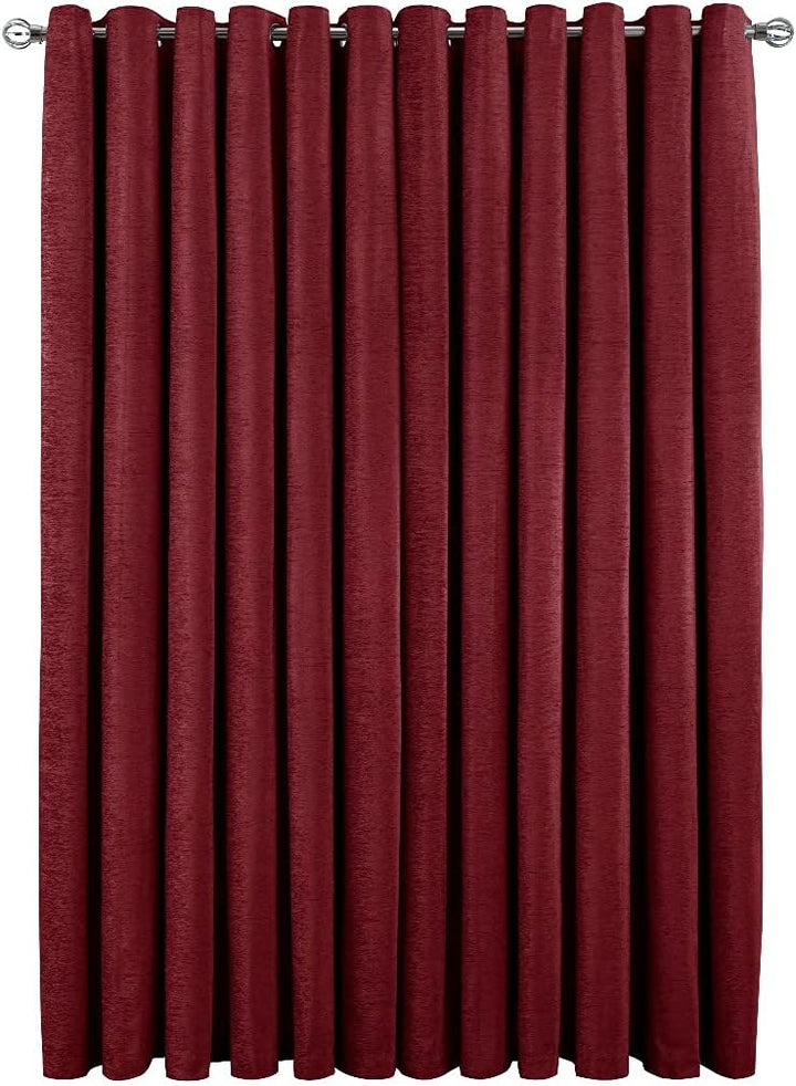 Sleepdown Vorhänge mit Ösen, Chenille, gefüttert, für Schlafzimmer und Wohnzimmer, 117,8 x 137,2 cm,