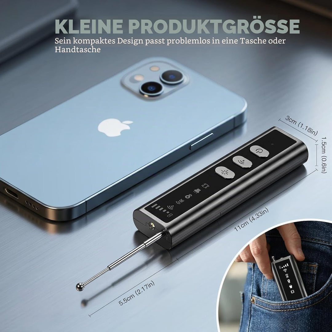 Wanzen Detektor Kamera Detektor Versteckte Kamera Detektor mit 5 Stufen Hidden Camera Detector RF Wi