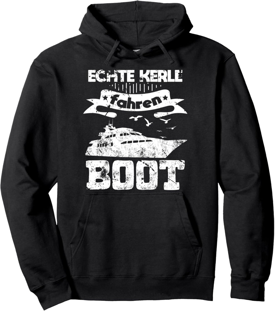 Jacht Käptn Kabinenboot Bootsfahrer Echte Kerle fahren Boot Pullover Hoodie