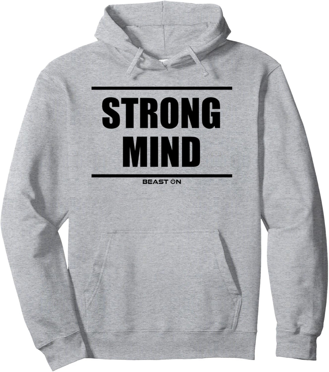 Strong Mind Beast On Fitness Gym Motivation Workout Training Pullover Hoodie