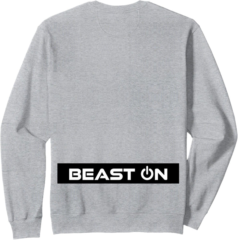 Beast ON Rücken Motiv Fitness Gym Motivation schwarze Farbe Sweatshirt