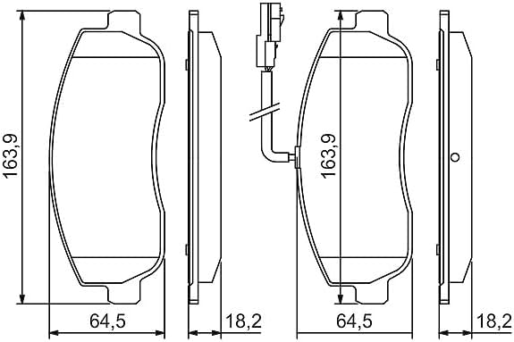 Bosch BP1417 Bremsbeläge - Vorderachse - ECE-R90 Zertifizierung - vier Bremsbeläge pro Set