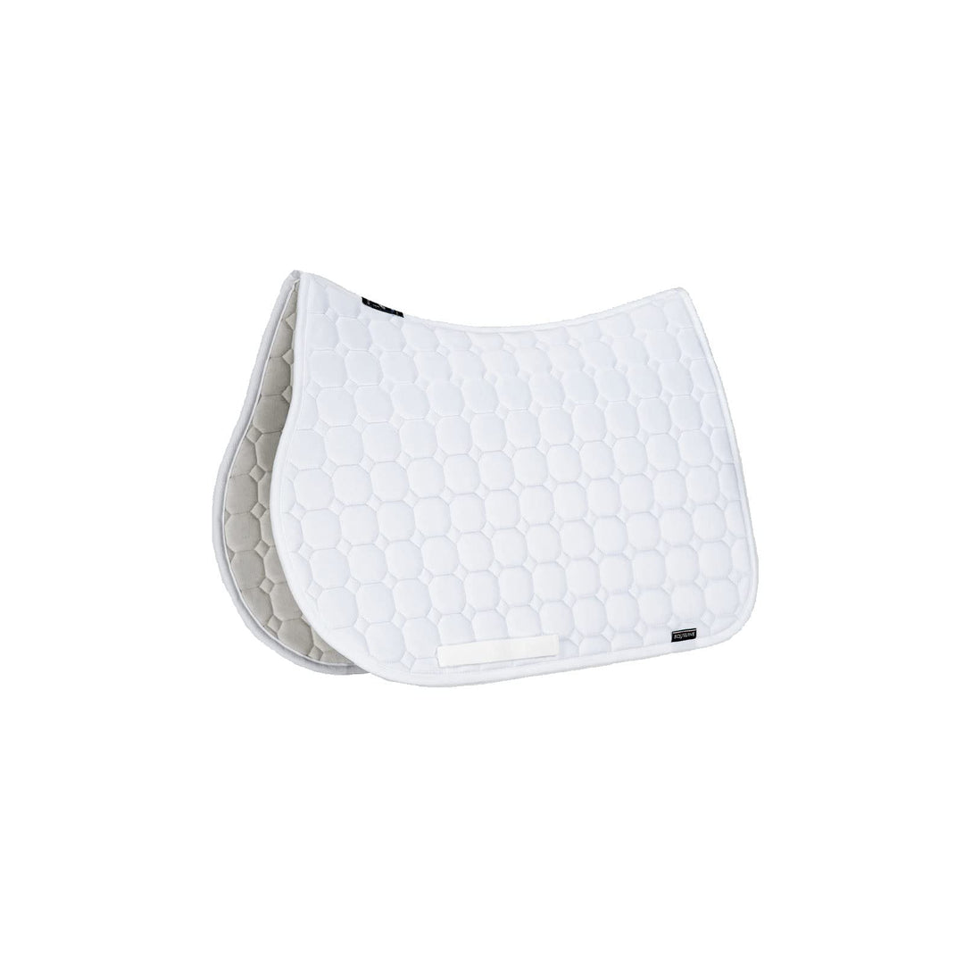 Equiline Schabracke Octagon, Baumwollschabracke Form Vielseitigkeit weiss Dressur, weiss Dressur