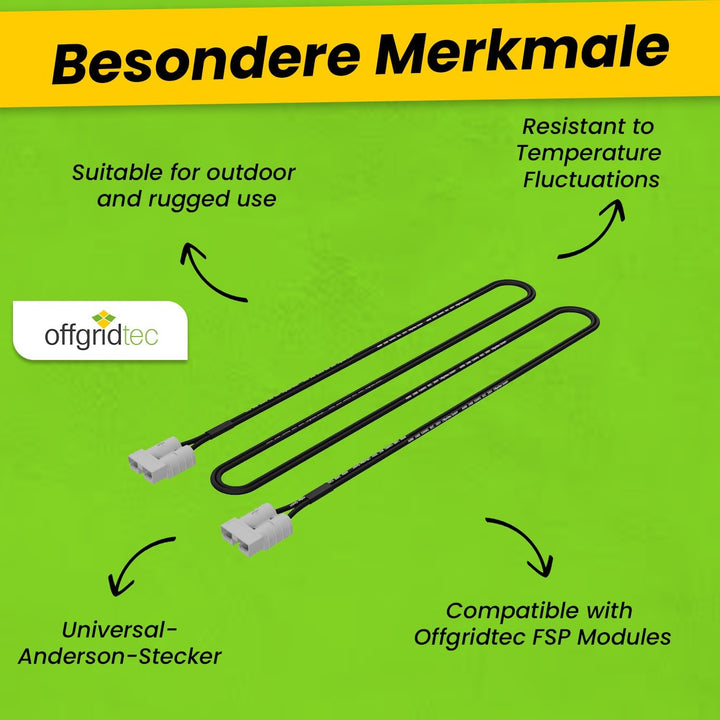 Offgridtec® 3m Anderson Verlängerungsleitung für Offgridtec FSP Module und Solarkoffer Single, Singl