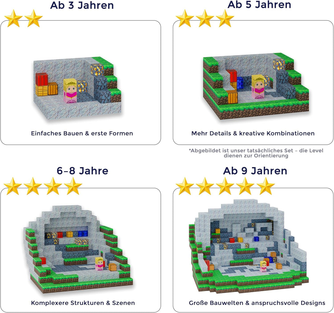 Geheim Höhle Set mit 165 Teilen I Magisches Magnetspielzeug Kinder ab 3 Jahre I magnetische Baustein