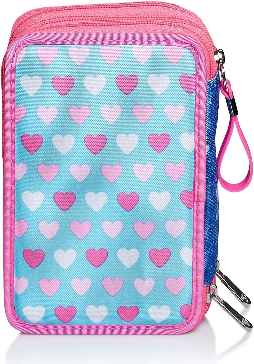 Seven Federmäppchen, Mäppchen, Mehrfarbig, Federtasche für Schreibwaren, Etui komplett mit Bleistift