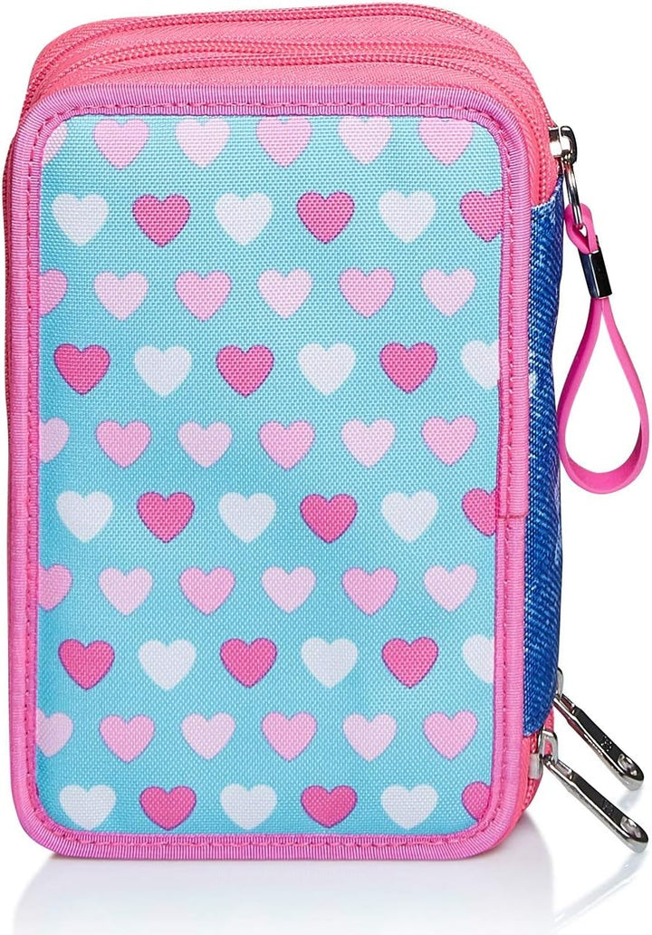 Seven Federmäppchen, Mäppchen, Mehrfarbig, Federtasche für Schreibwaren, Etui komplett mit Bleistift