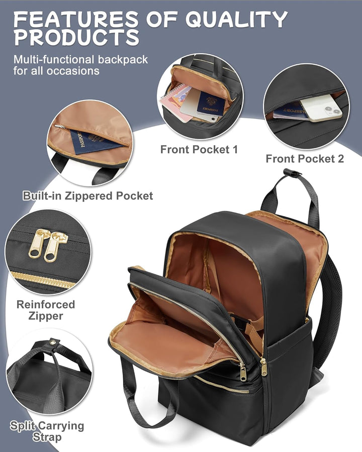 Reiserucksack Schwarz Damen Ryanair Handgepäck 40x20x25 Rucksack Handgepäck Flugzeug Rucksack 40x20x