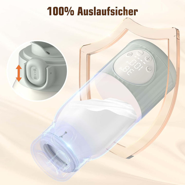 Baby Tragbare Flaschenwärmer für unterwegs für Muttermilch, Formel oder Wasser 380ml grosse Kapazitä
