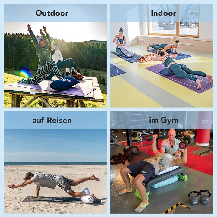 Tronature BOLSTair® Aufblasbares Yogabolster Meditationskissen Reisekissen aus nachhaltigen Material