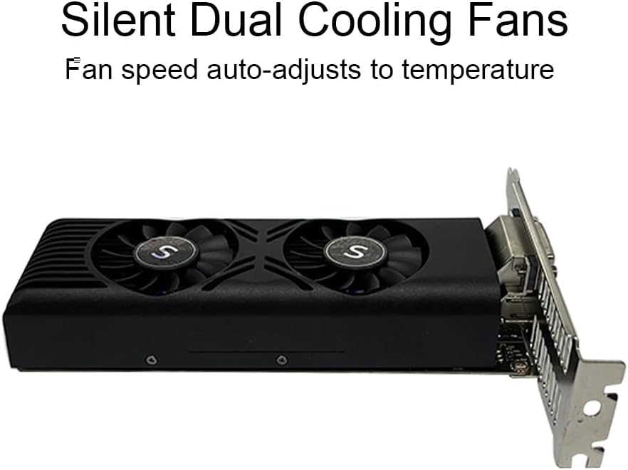 SAPLOS GTX 1050 Grafikkarte für PC, 4GB GDDR5 128-Bit, HDMI DisplayPort DVI-D, Computer-GPU, Gaming