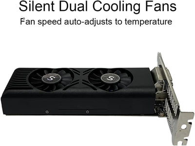 SAPLOS GTX 1050 Grafikkarte für PC, 4GB GDDR5 128-Bit, HDMI DisplayPort DVI-D, Computer-GPU, Gaming