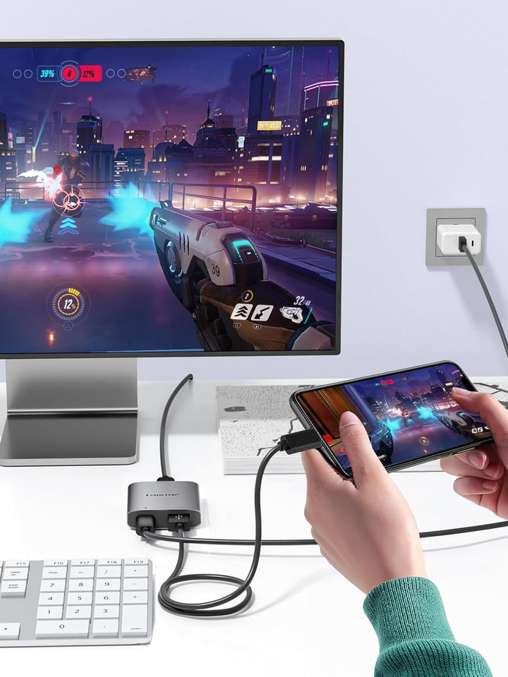 Lemorele Light ning zu USB-C Adapter, Light ning zu Typ-C Video für Nreal Air, Rokid Air, RayNeo AR,