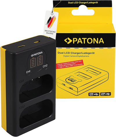 PATONA Platinum (2X) Ersatz für Akku Panasonic DMW-BLJ31 (3500mAh) - Dual LCD Ladegerät 1882 (Eingan