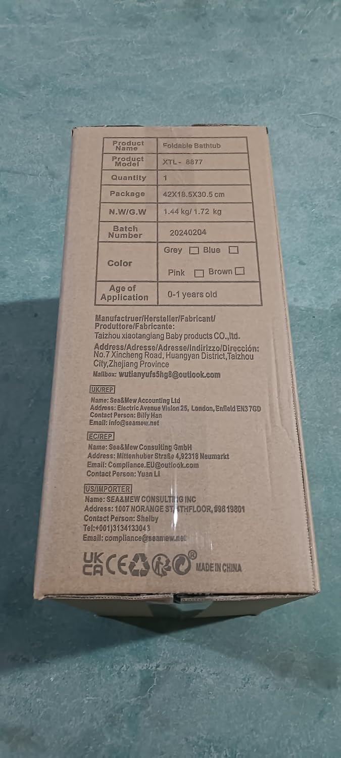 COOSEYA Baby Badewanne für 0-18 Monate, Faltbare Babybadewanne mit Weichem Polster und Temperaturemp