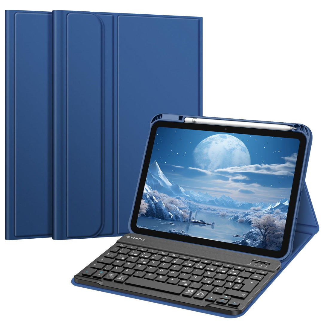 FINTIE Hülle mit Tastatur für iPad (A16) 11/10 Generation (2025/2022, 11/10.9 Zoll), Schutzhülle mit