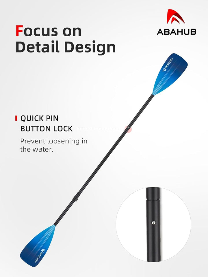 Abahub 2 in 1 Sup Kajak Paddel Aluminium Einstellbares Stand Up Paddle für Paddleboard, Aluminiumleg