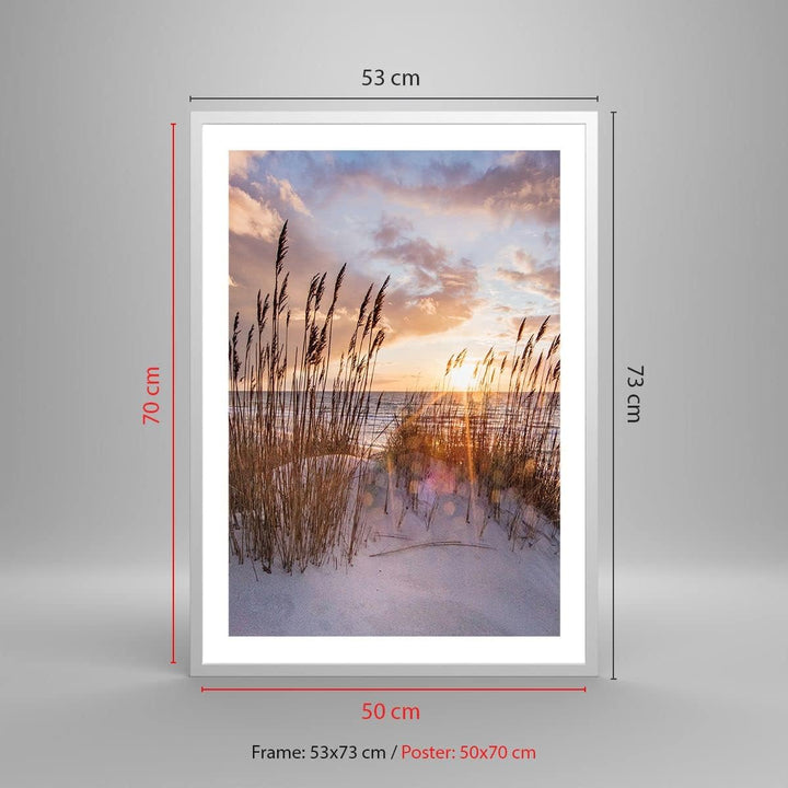 Wandposter Art Prints 50x70cm Poster Weissrahmen Westen auf der Strand Küche Wanddeko Bild Wand Kuns