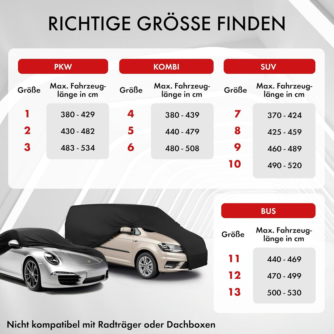 WALSER Abdeckung Auto Indoor Stretch, Autoabdeckung Winter, staubdichte Autogarage Abdeckung, Autopl