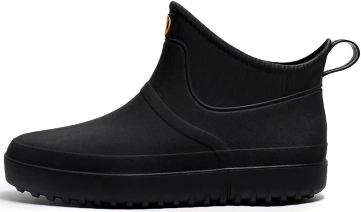 Gummistiefel Herren Damen Kurzschaft Wasserdicht Rutschfest Regenstiefel, G1 Schwarz