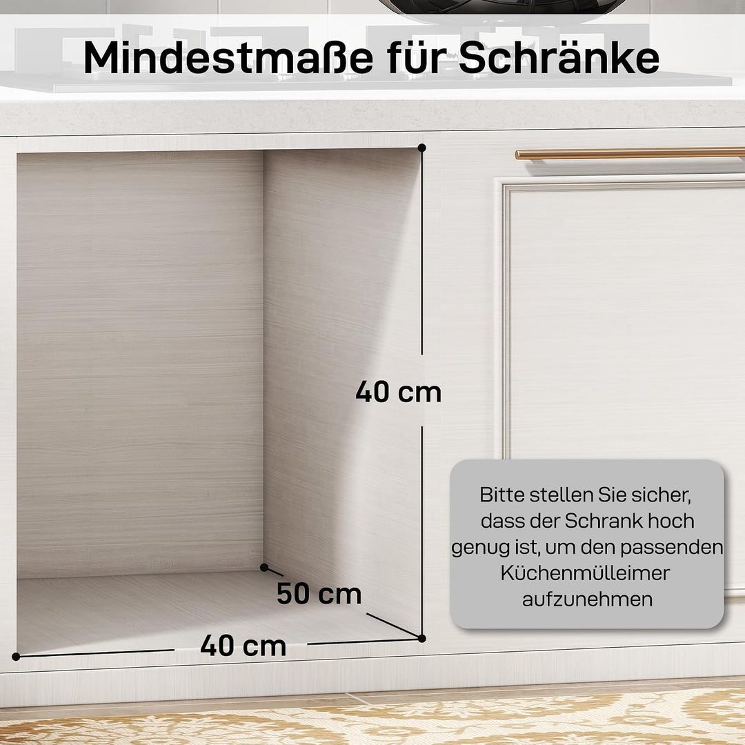 HOMCOM 31L Ausziehbarer Abfallbehälter 15L + 8L x 2, Soft-Close Untertischbehälter mit herausnehmbar