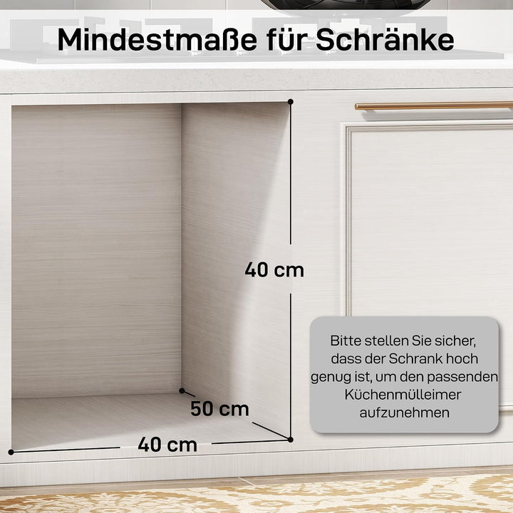 HOMCOM 31L Ausziehbarer Abfallbehälter 15L + 8L x 2, Soft-Close Untertischbehälter mit herausnehmbar