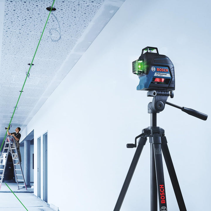 Bosch Professional Linienlaser GLL 3-80 G + Baustativ BT 150 Grüner Laser + Stativ, Grüner Laser + S
