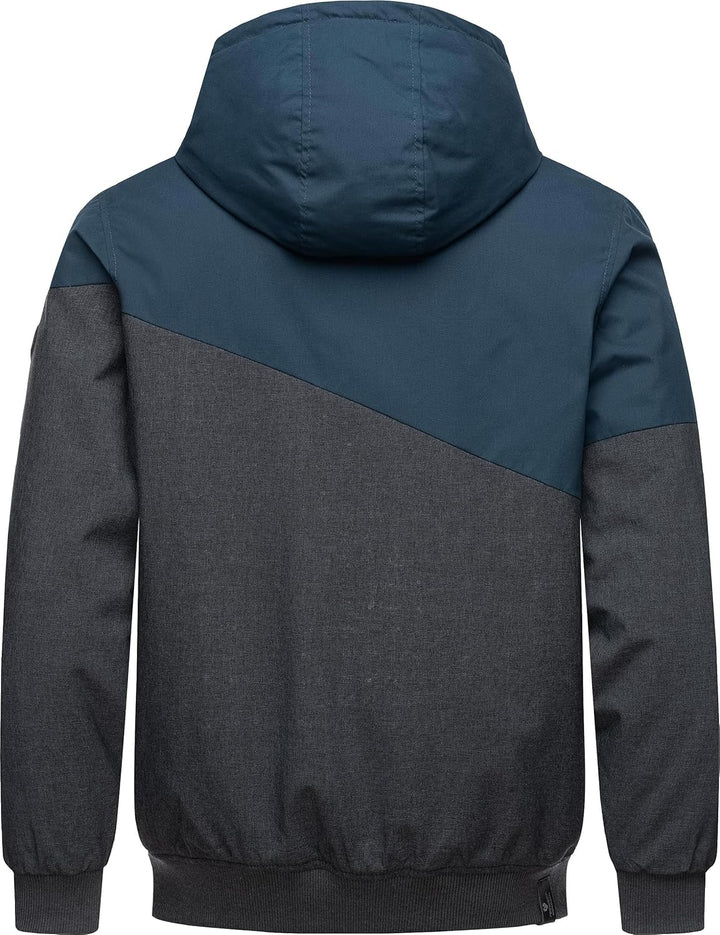 Ragwear Herren warme Winterjacke kurz mit Verstellbarer Kapuze Wings S-3XL XL Dark Grey23, XL Dark G