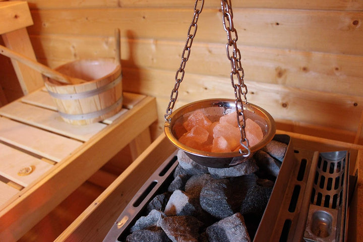 Sauna Hängeschale/Verdampferschale aus Edelstahl für Sauna/Infrarotkabine/Sanarium - Aufguss 20cm (I
