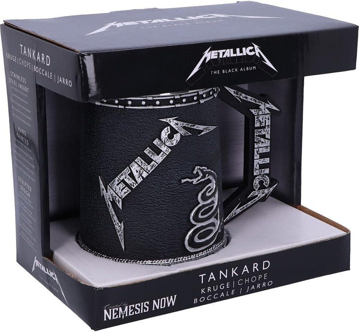 Nemesis Now B5220R0 Bierkrug, offizielles Lizenzprodukt, Metallica Album, 14,5 cm, Schwarz