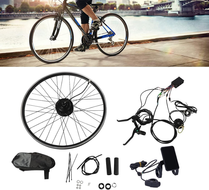 28"/29"/700C 36V 250W Ebike Vorderrad Umbausatz Kit E-Bike Nachrüstsatz mit DIY E-Bike LCD Display E