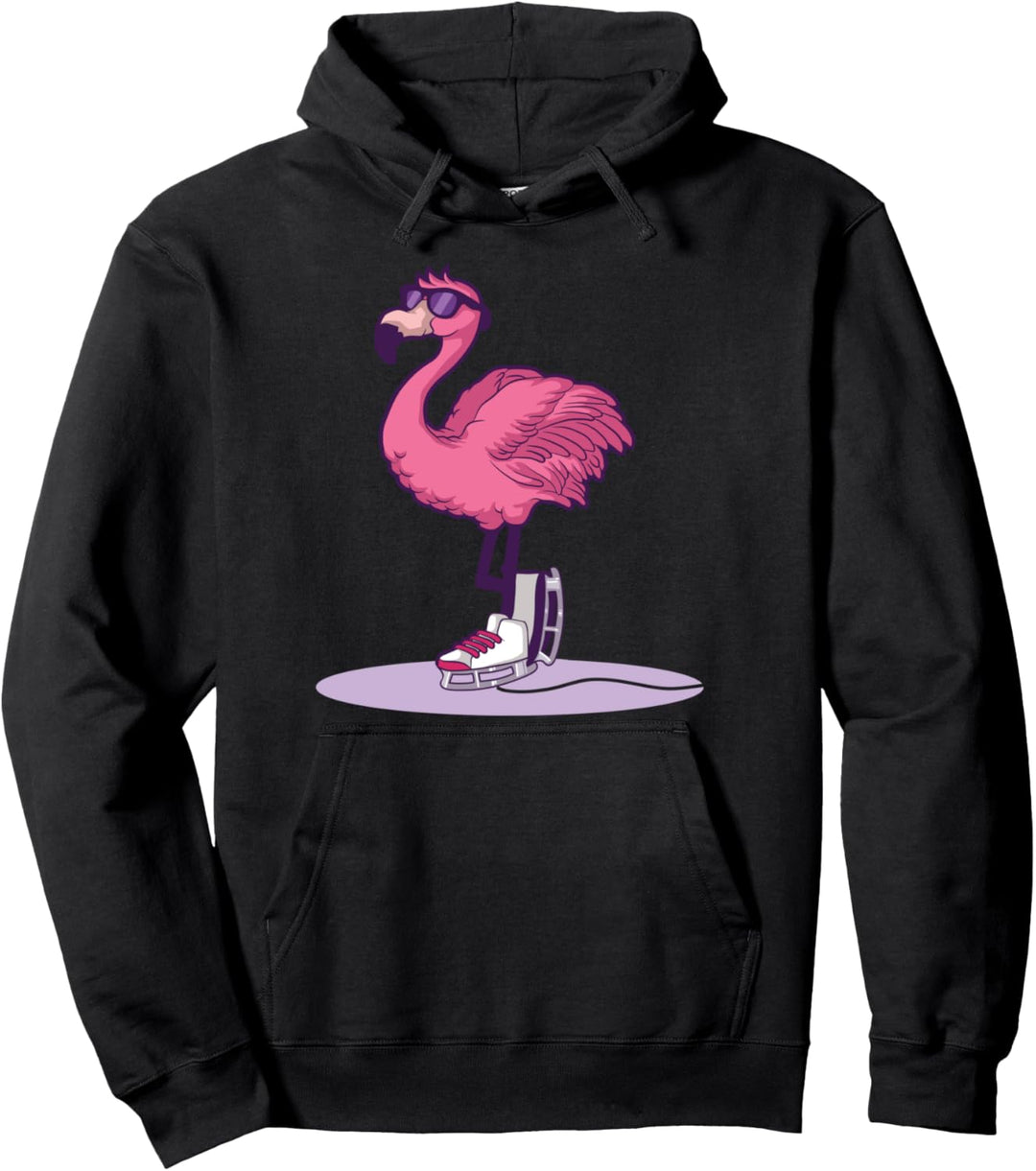 Eiskunstlauf Niedlicher Flamingo Eislaufschuh Pullover Hoodie