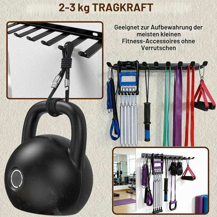 Langhantel Halterung,Hantelscheibenständer,Multifunktionales Schwarzes Fitness-Aufbewahrungsregal fü