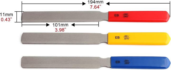 Holmer Bass Gitarre Nut Feilen Double Edge Nut Slotting File Set Fret Crowning Feilen Luthier Tools