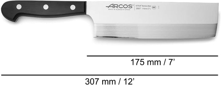 ARCOS Universal Usuba oder Asiatisches Messer mit 175mm zum Schneiden von Gemüse, Japanisches Messer